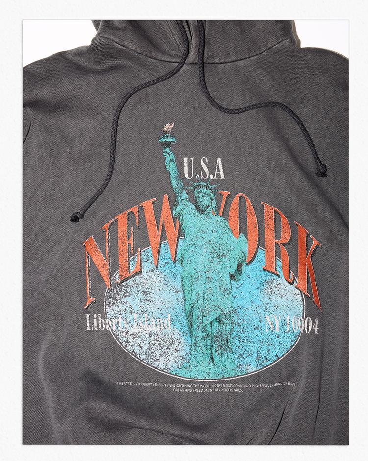 NEW YORK PRINT HOODIE - CITRIC 