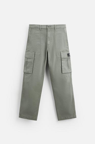 RELAXED FIT CARGO TROUSERS - CITRIC 