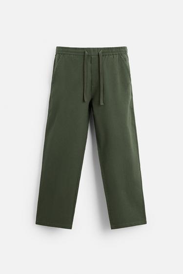 RELAXED FIT JOGGER WAIST TROUSERS - CITRIC 