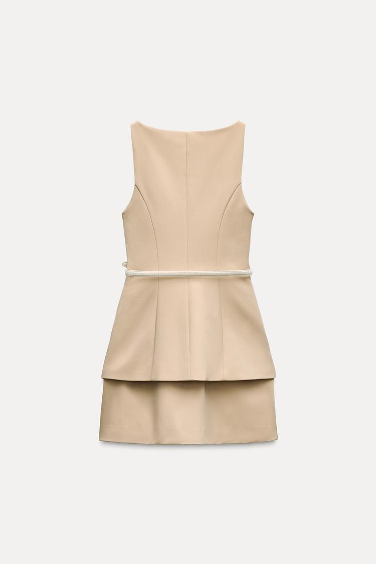 BELTED MINI DRESS - CITRIC 