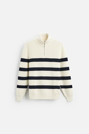 ZIP HIGH NECK SWEATER - CITRIC 