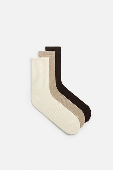 PACK OF 3 RIBBED SOCKS - CITRIC 