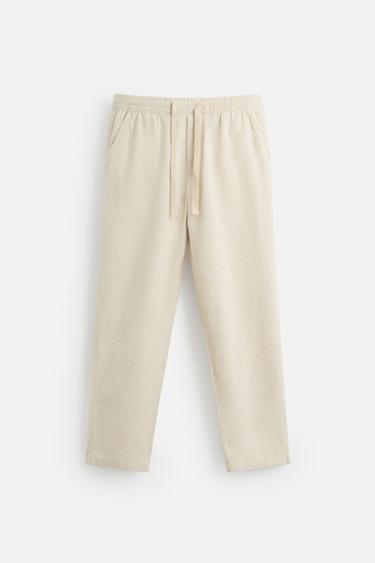 WASHED JOGGER WAIST TROUSERS - CITRIC 