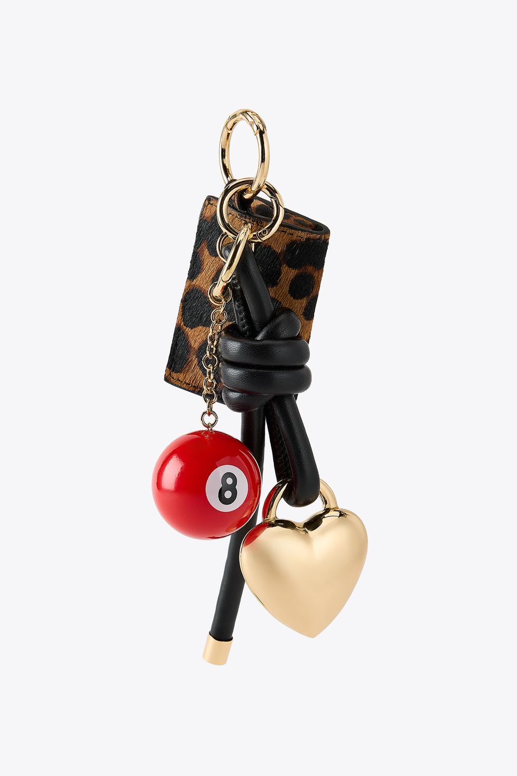 MULTI-CHARM KEY RING WITH PURSE - CITRIC 