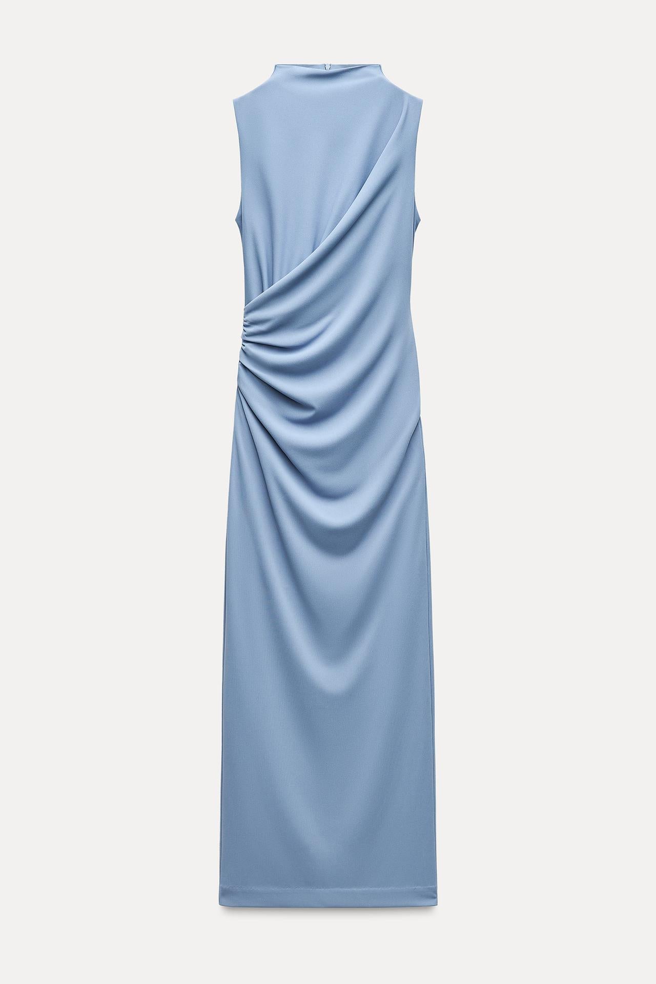 DRAPED MIDI DRESS - CITRIC 