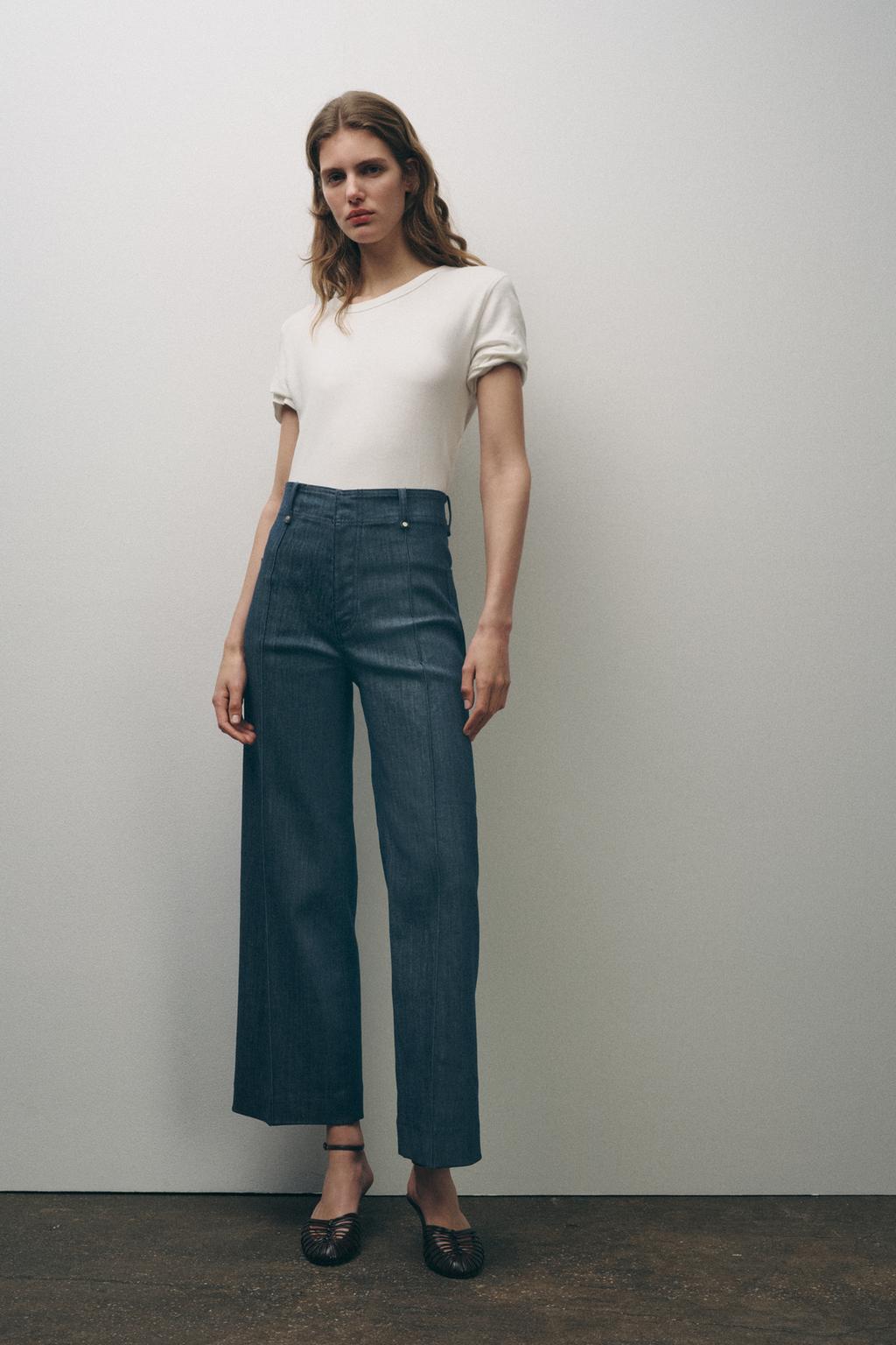 ZW COLLECTION HIGH-WAIST WIDE-LEG JEANS - CITRIC 