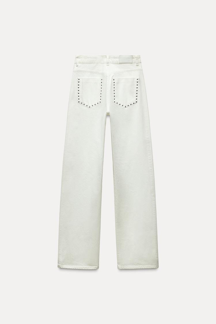 Z1975 MID-WAIST STRAIGHT STUDDED JEANS - CITRIC 