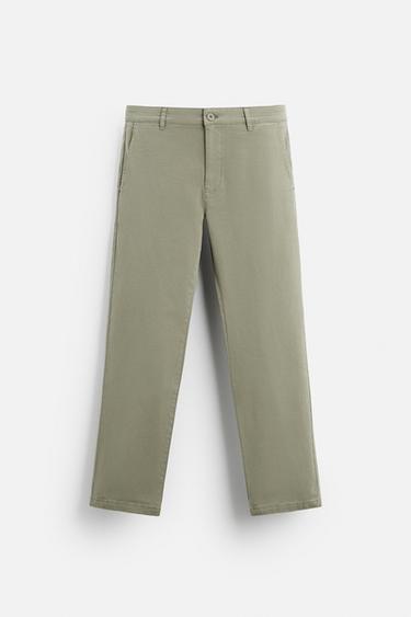 SLIM FIT CHINO TROUSERS - CITRIC 