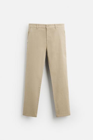 SLIM FIT CHINO TROUSERS - CITRIC 