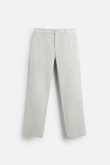 SLIM FIT CHINO TROUSERS - CITRIC 