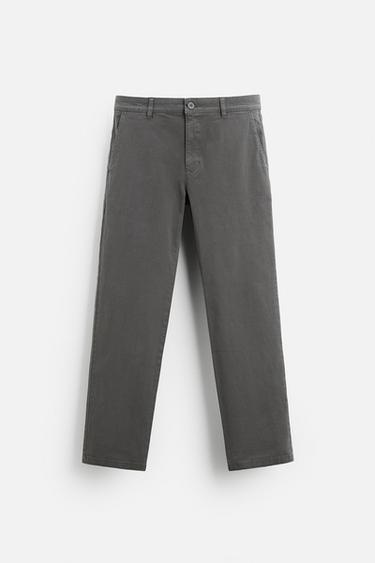 SLIM FIT CHINO TROUSERS - CITRIC 