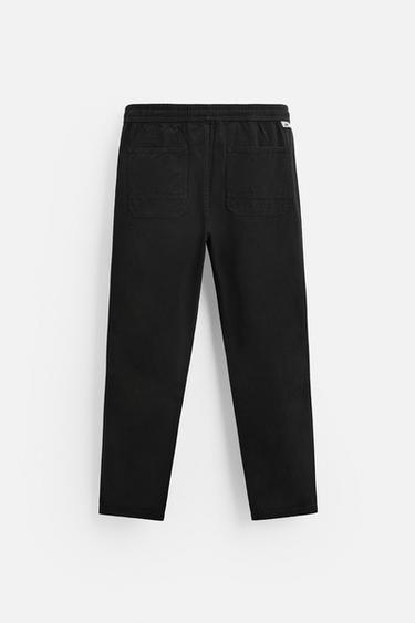 WASHED JOGGER WAIST TROUSERS - CITRIC 