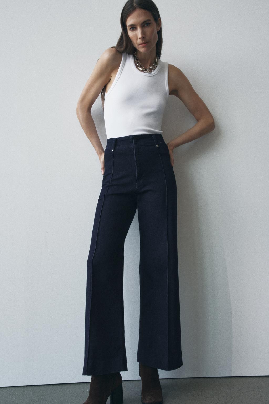 ZW COLLECTION HIGH-WAIST WIDE-LEG JEANS - CITRIC 