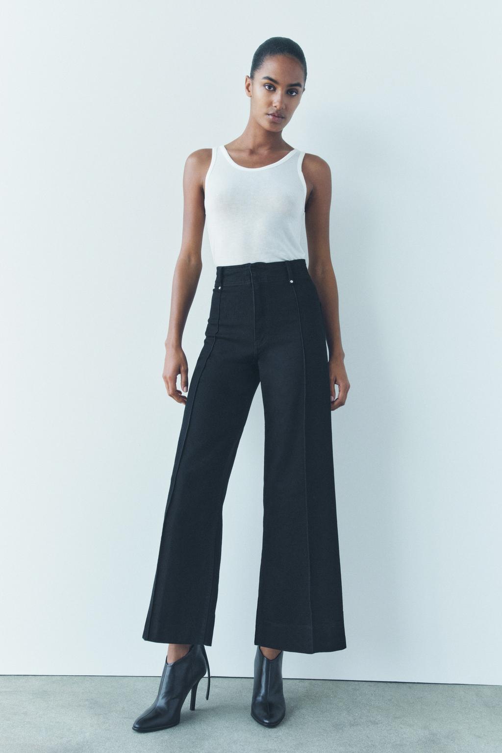 ZW COLLECTION HIGH-WAIST WIDE-LEG JEANS - CITRIC 