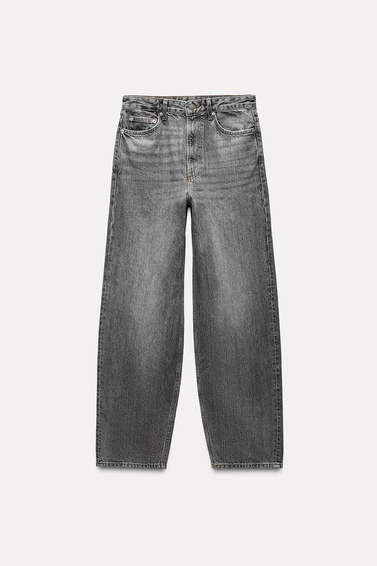 ZW COLLECTION BAGGY MID-WAIST JEANS - CITRIC 