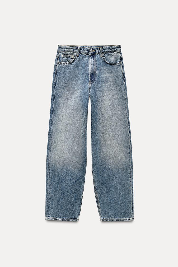 ZW COLLECTION BAGGY MID-WAIST JEANS - CITRIC 