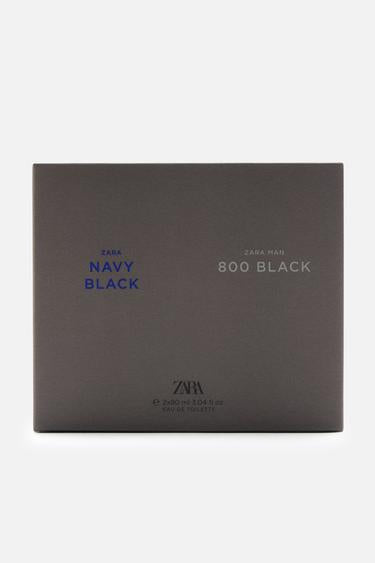 MAN NAVY BLACK + ZARA MAN 800 BLACK EDT 2 x 90 ML / 3.0 oz - CITRIC 